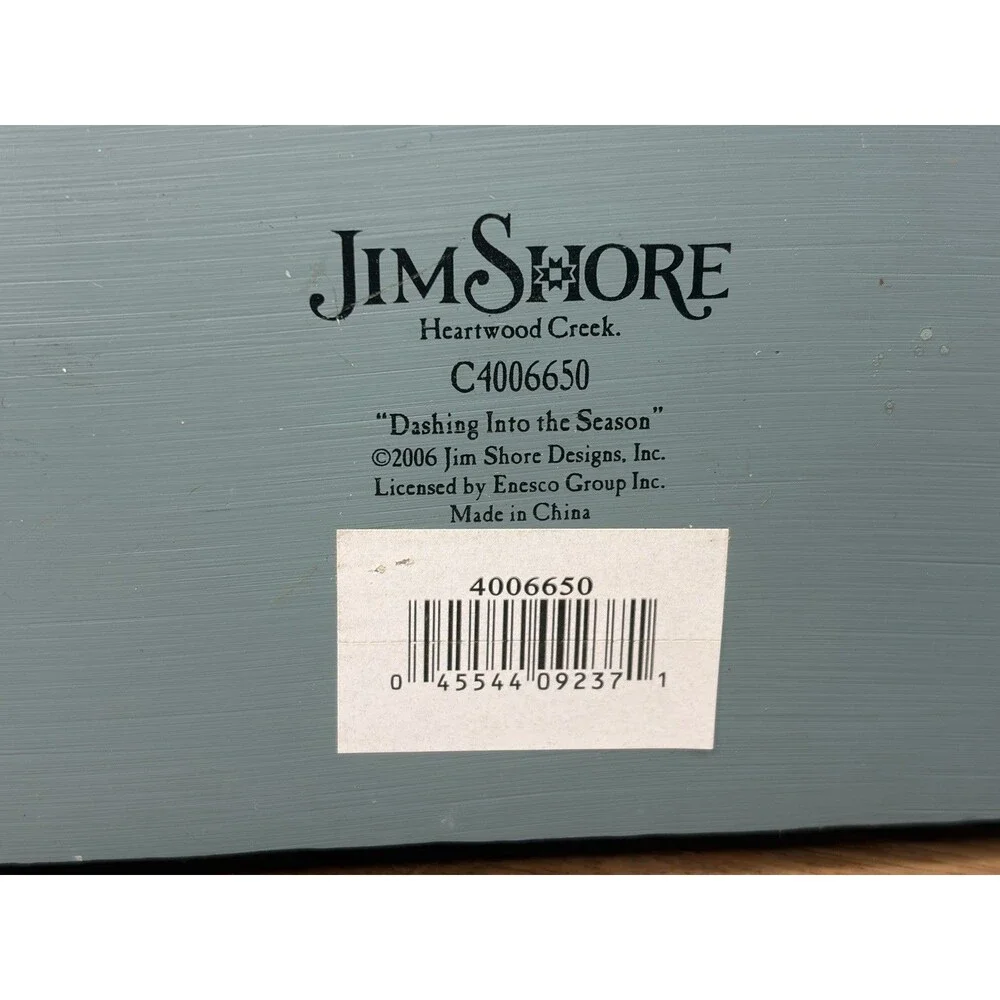 2006 Jim Shore Heartwood Creek Dashing Into The Season Couple in Sleigh W/ Horse